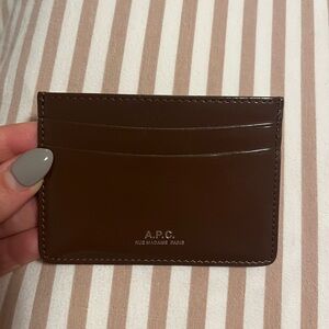 A.P.C. Dark Brown Leather Card Holder